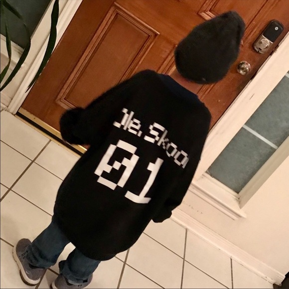 Men Black Sweater OleSkool #01 Throwback pullover - Picture 6 of 6